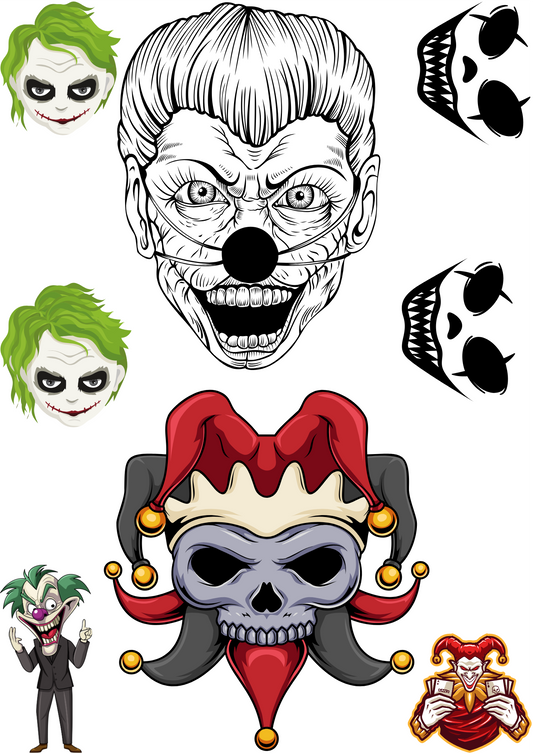 Fake Tattoos Joker Fun Stickers