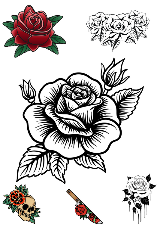 Rose Tattoos Sticker For Women