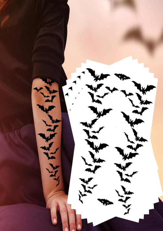 Halloween Flying Bat Tattoo