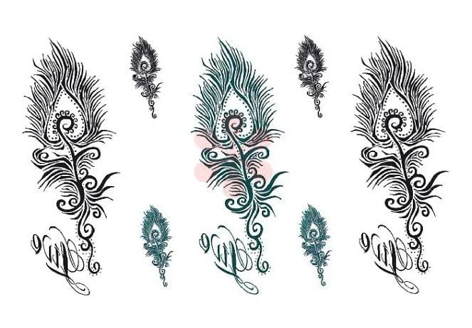 Semi Permanent Feather Tattoo - TeMaRo™