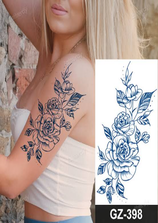 Semi Permanent Rose Tattoo Designs