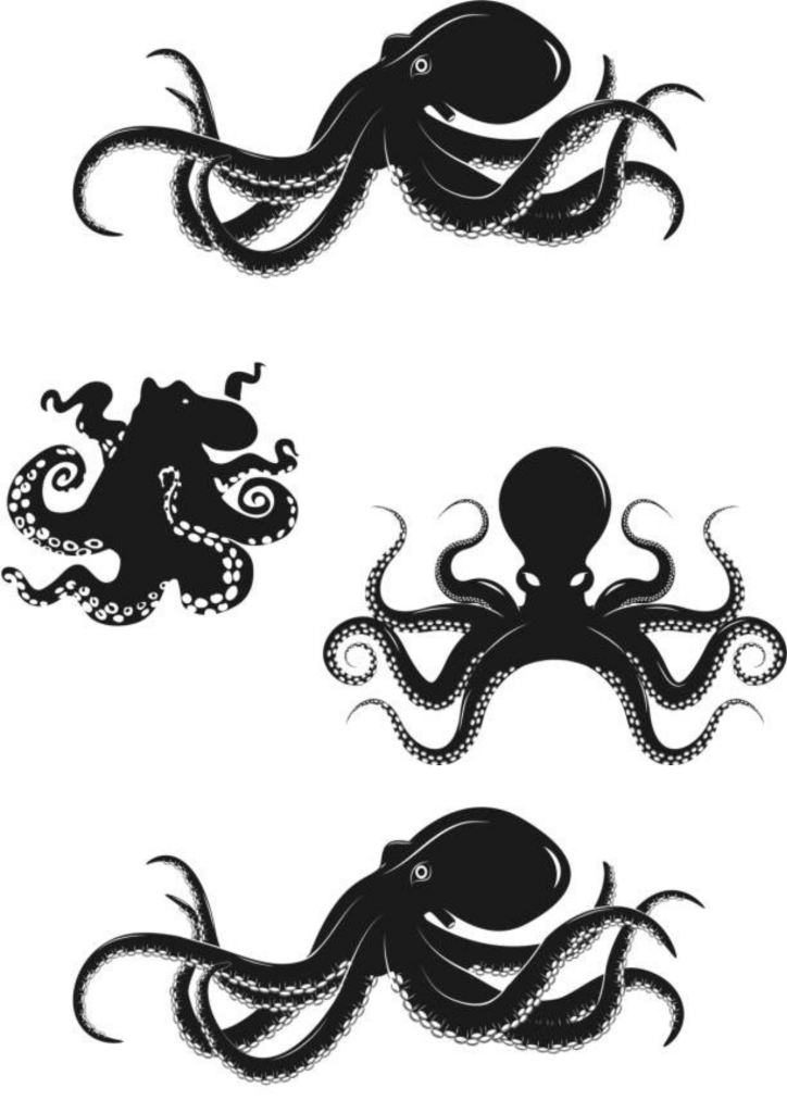 Side Chest Tattoo Female - Octopus - TeMaRo™