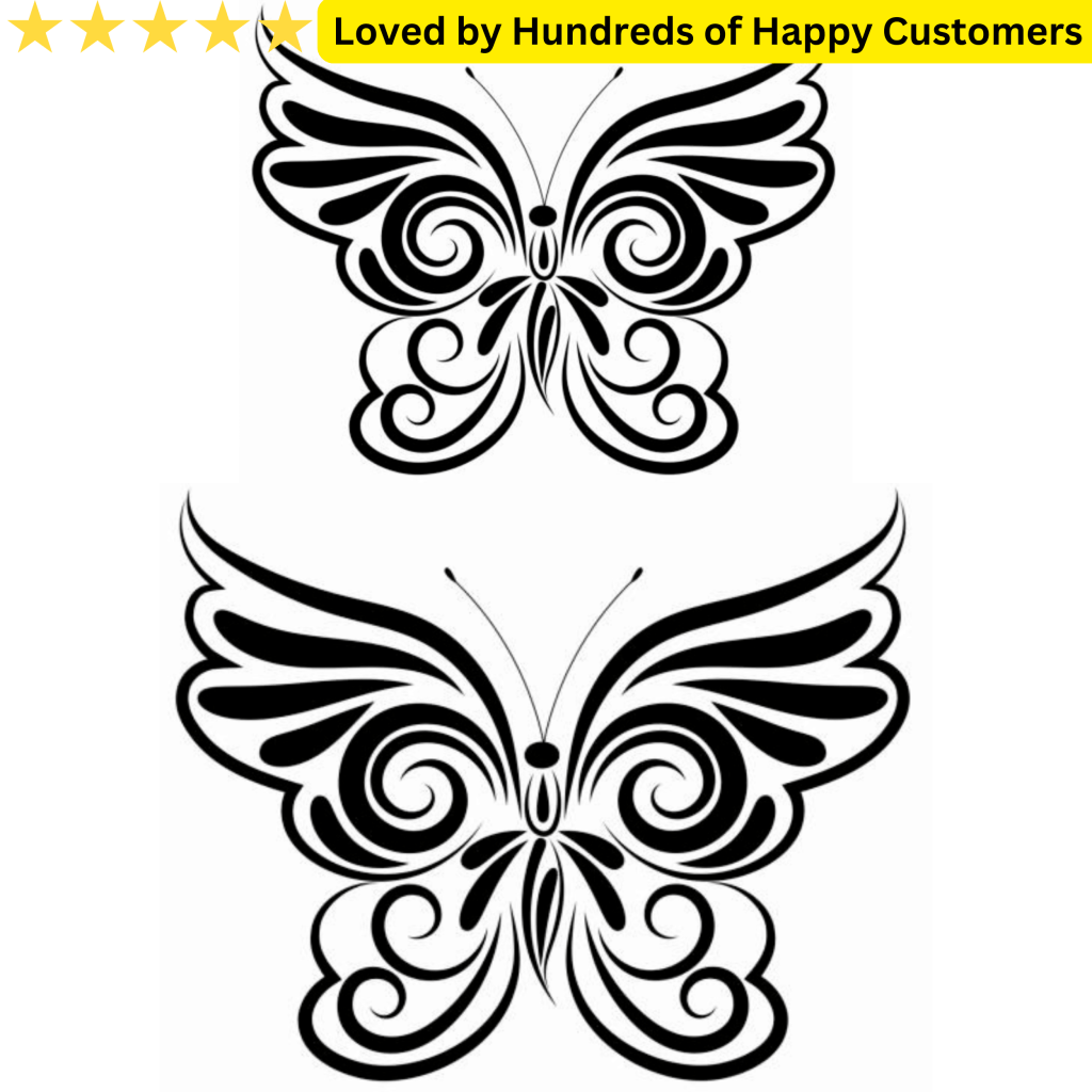 Small Back Tattoos for Ladies - Tribal Butterfly - TeMaRo™