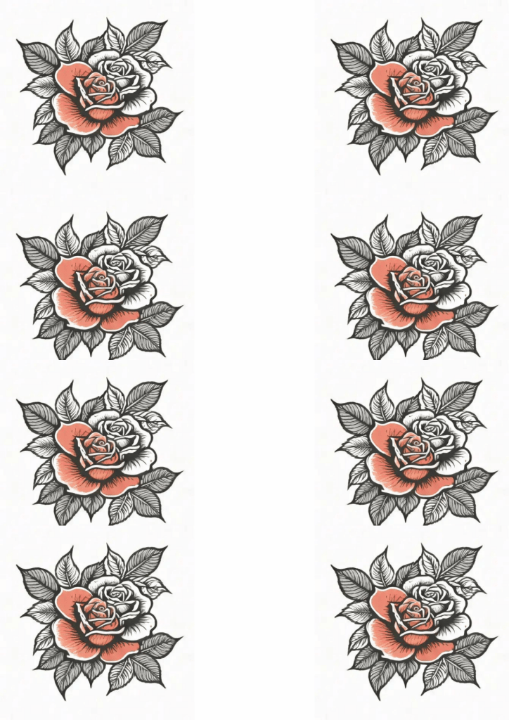 Small Leg Tattoo for Ladies - Roses - TeMaRo™