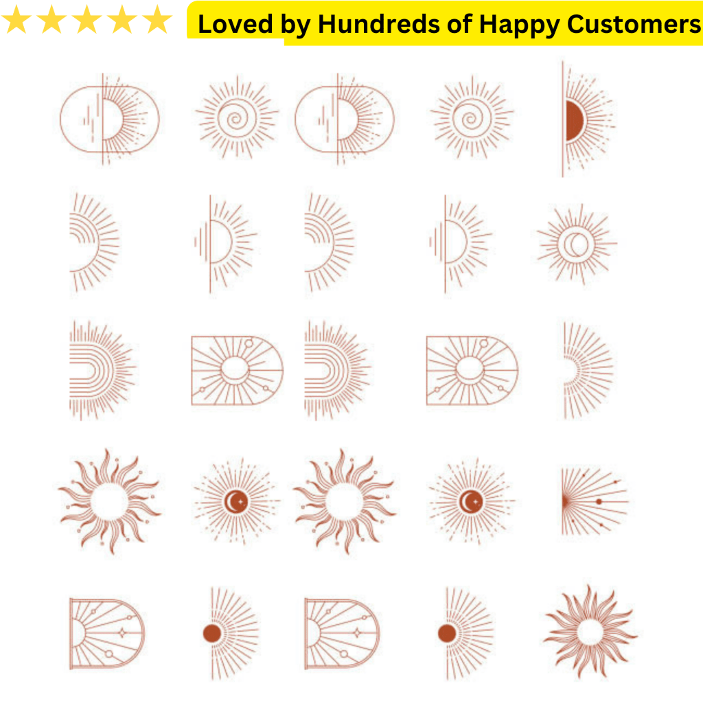 Small Leg Tattoos for Ladies - Sun Pack - TeMaRo™