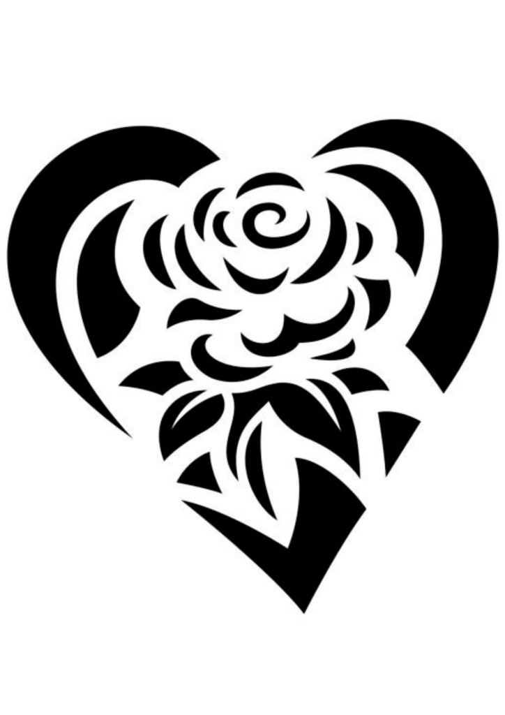 Small Tattoo Ideas for Couples - Heart and Rose - TeMaRo™