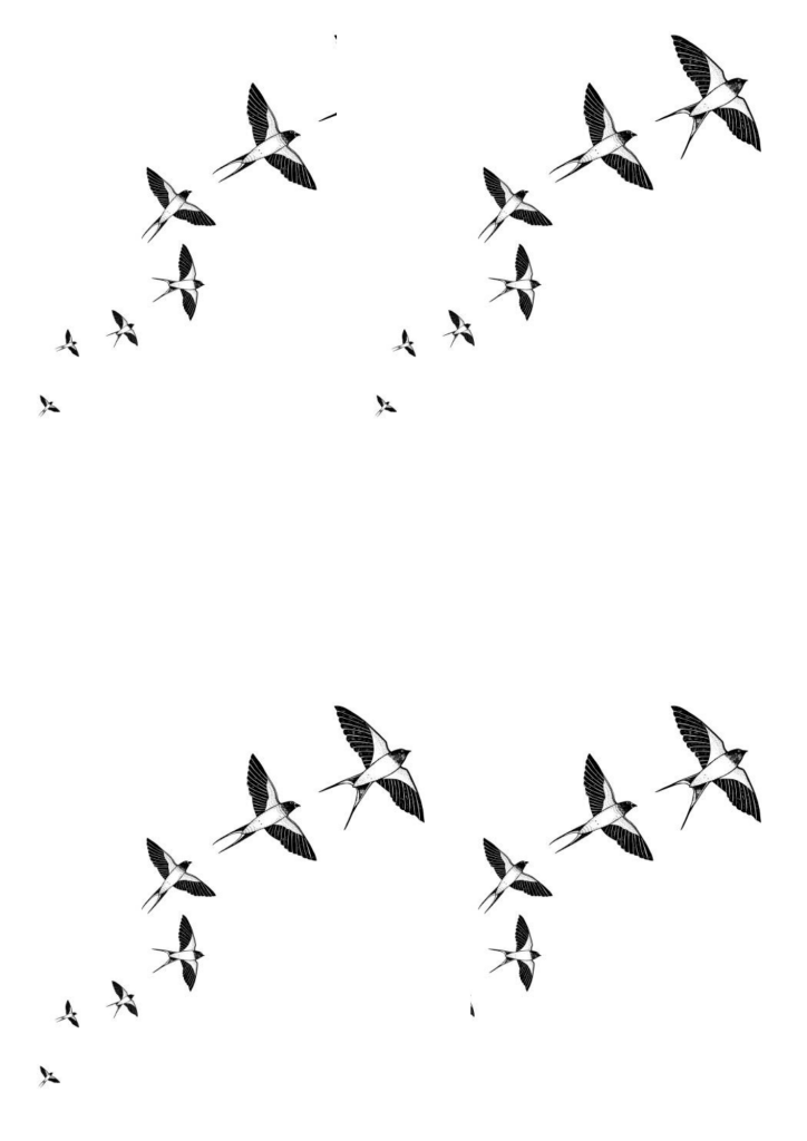Small Tattoos for Ladies - Sparrows in Flight - TeMaRo™