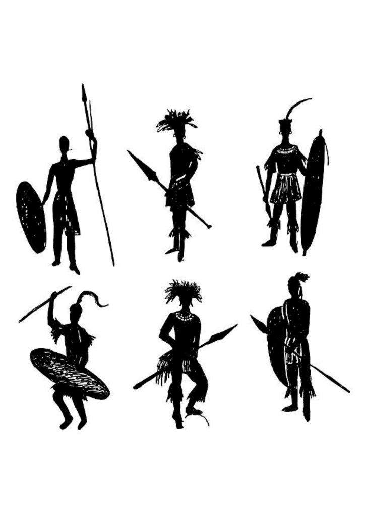 South Africa Tattoos - Zulu Warrior - TeMaRo™