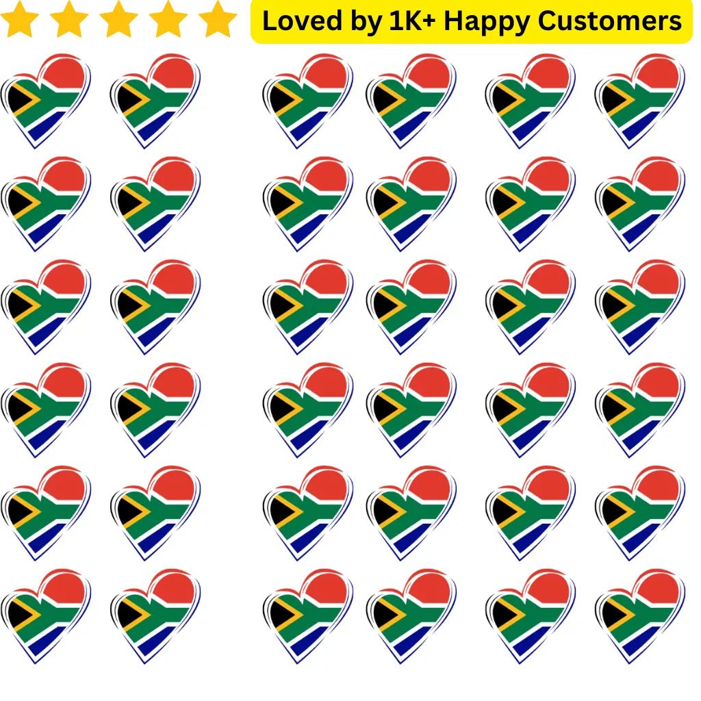 🇿🇦 South African Flag Temporary Tattoos – Custom & Temporary - TeMaRo™