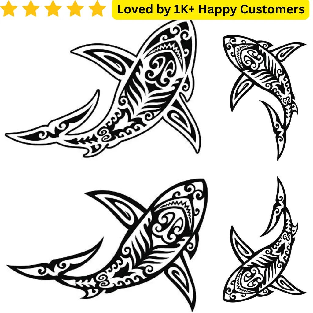 Sticker Tattoo Men - Shark - TeMaRo™