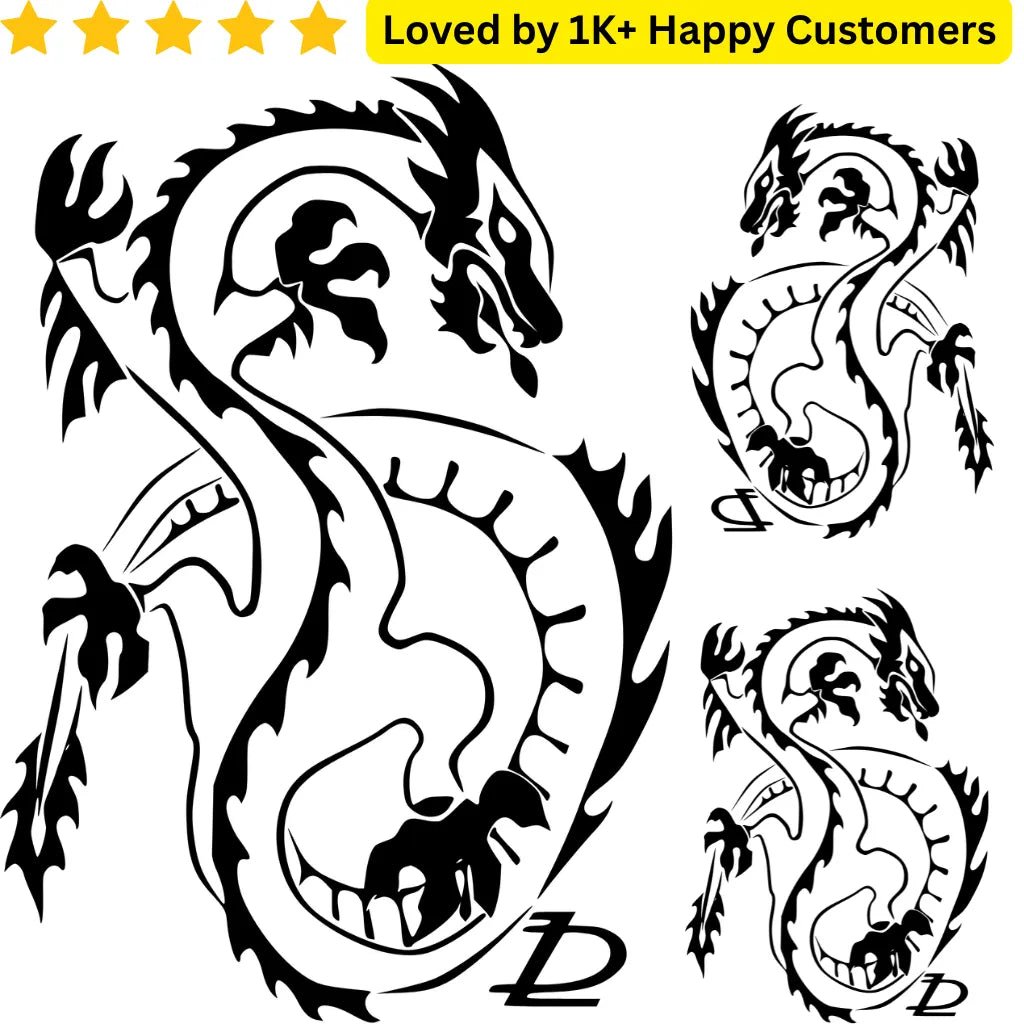 Stunning Tattoo Tribal Dragon - TeMaRo™