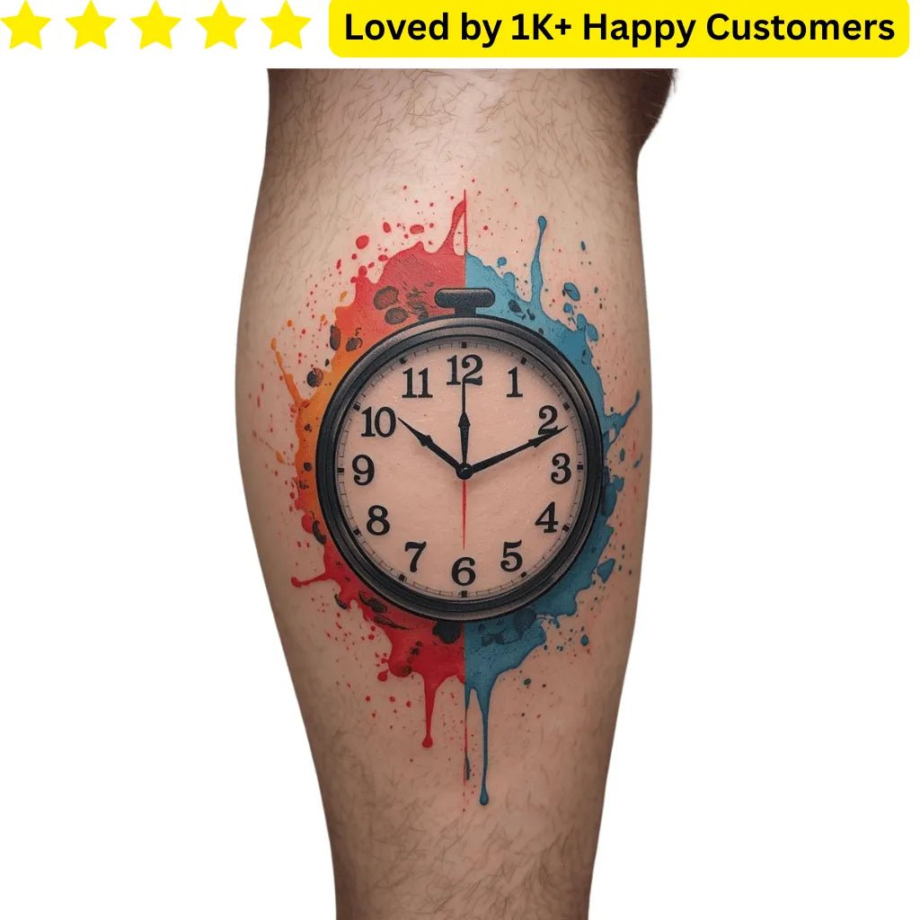 Tattoo Clock Design | Custom Temporary Tattoos - TeMaRo™ 🇿🇦