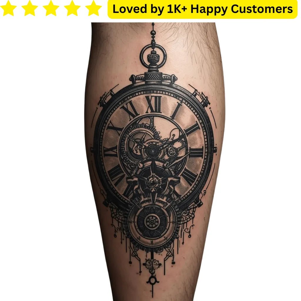 Tattoo Clock Design | Custom Temporary Tattoos - TeMaRo™ 🇿🇦