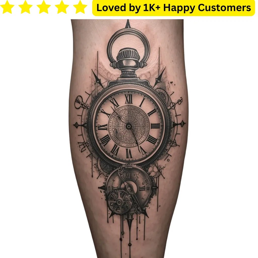 Tattoo Clock Design | Custom Temporary Tattoos - TeMaRo™ 🇿🇦