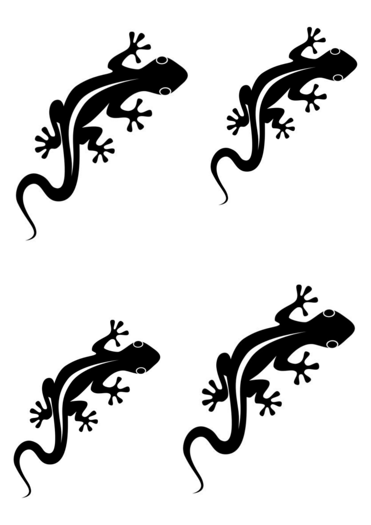 Tattoo on a Leg - Lizard - TeMaRo™