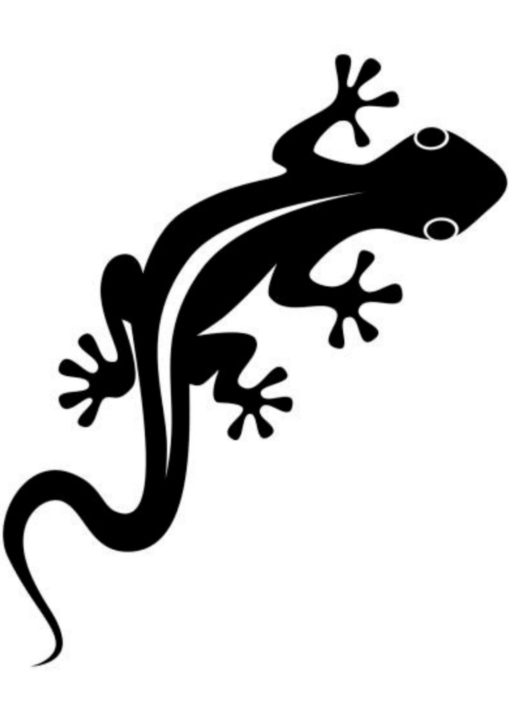 Tattoo on a Leg - Lizard - TeMaRo™