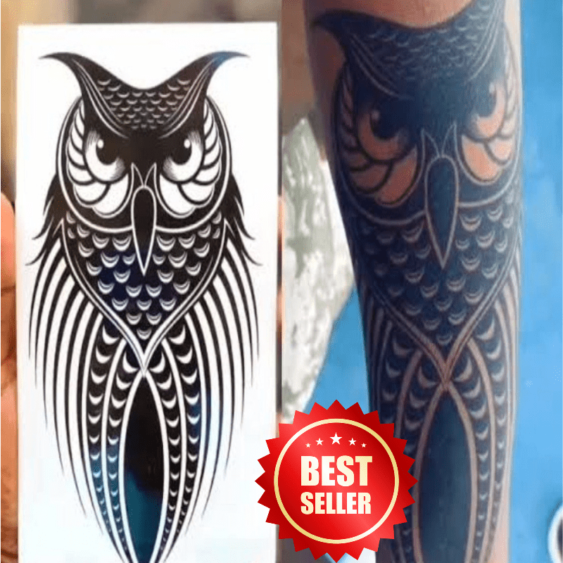 Tattoo Sticker Bird - Effortless Owl Design - TeMaRo™ 🇿🇦
