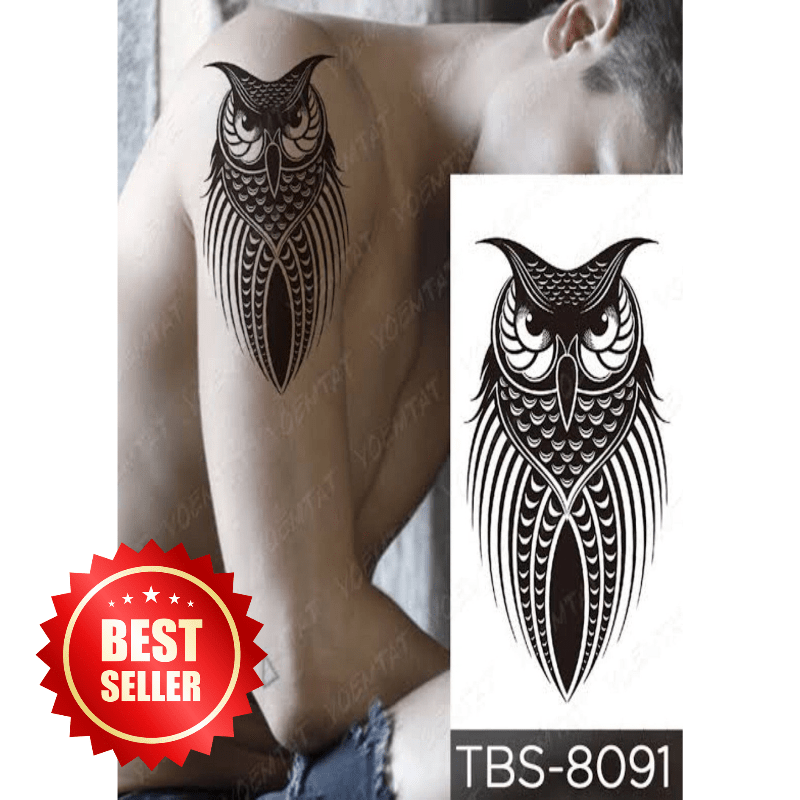 Tattoo Sticker Bird - Effortless Owl Design - TeMaRo™ 🇿🇦