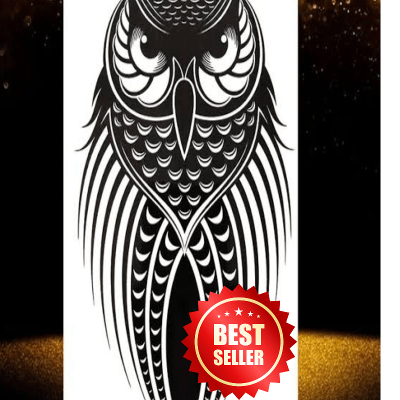 Tattoo Sticker Bird - Effortless Owl Design - TeMaRo™ 🇿🇦