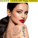 Woman with floral temporary tattoos on her shoulder against a white background.
 Tattoo Ladies Back: Discover the Beauty and Confidence
