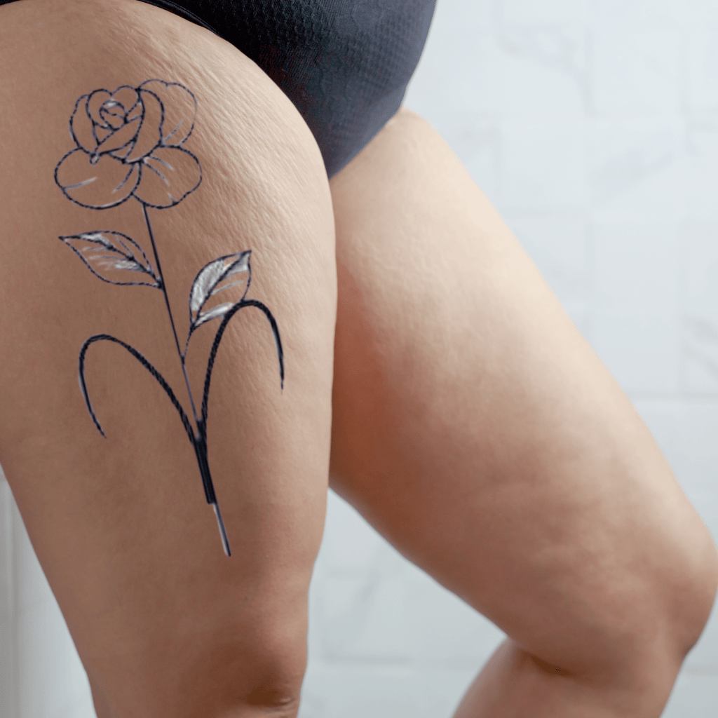 Tattoos for Women on Leg - Roses - TeMaRo™