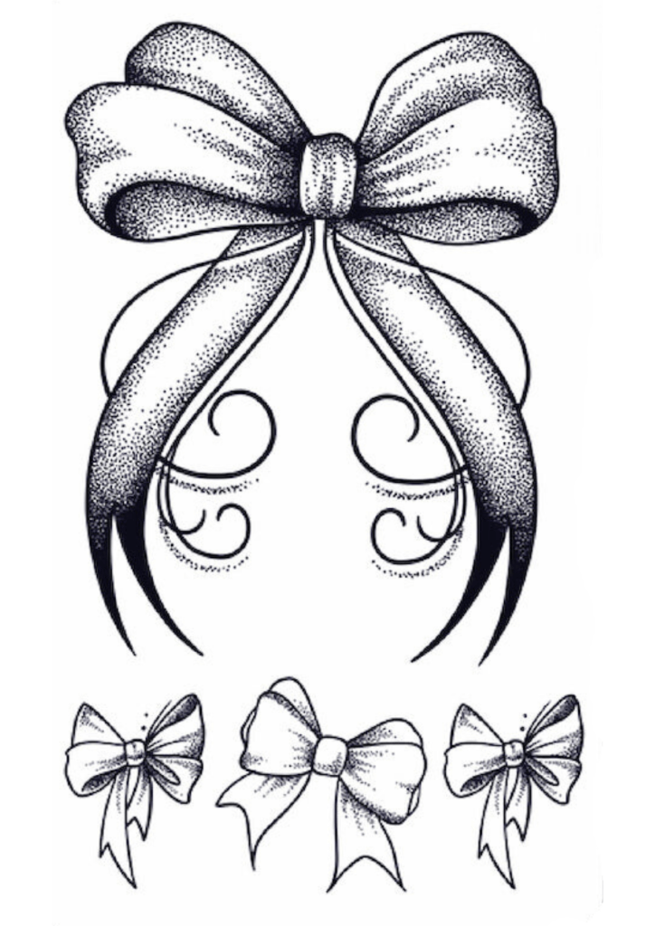 Tattoos on The Leg for Ladies - Bow Tie - TeMaRo™