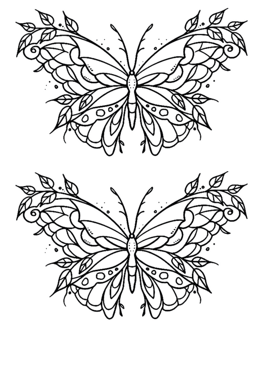 Non Permanent Butterfly Tattoos SA Stickers