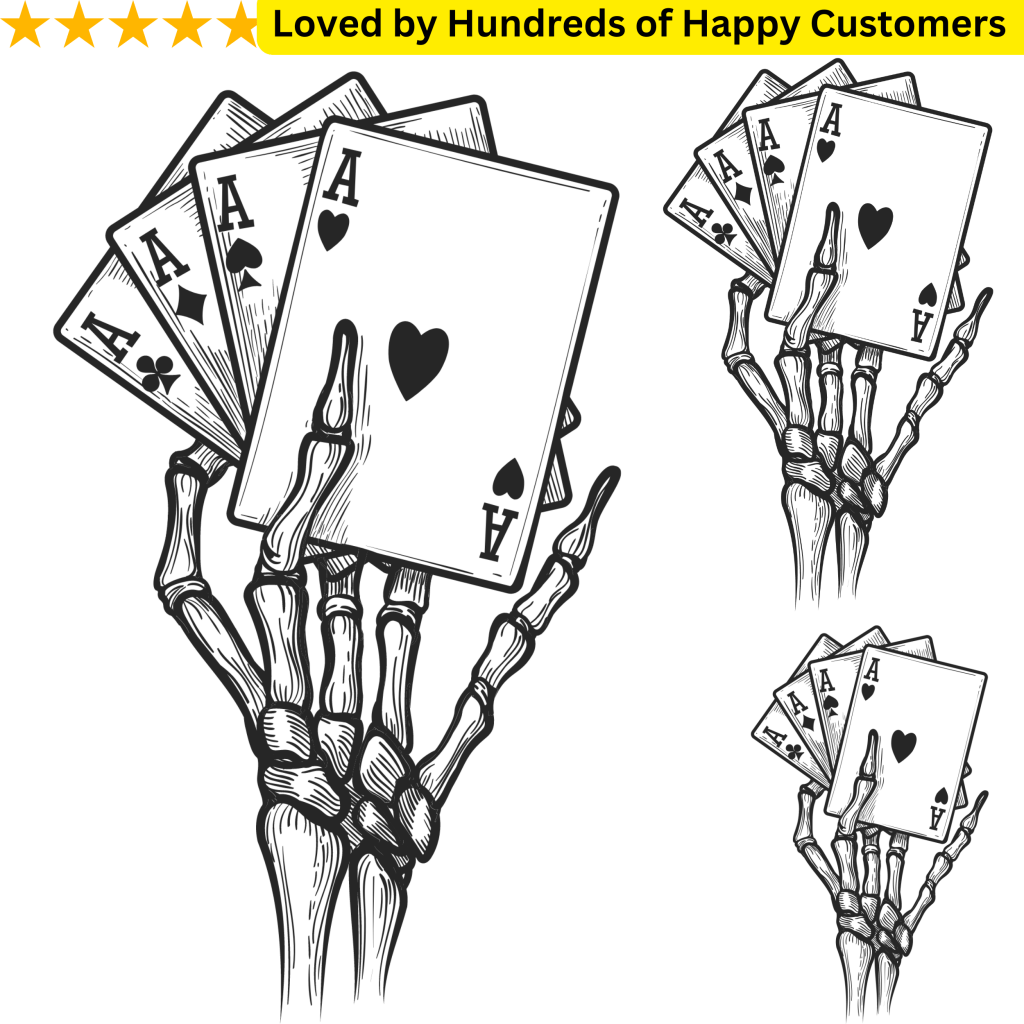Tattoos Skeleton Hand - Poker - TeMaRo™