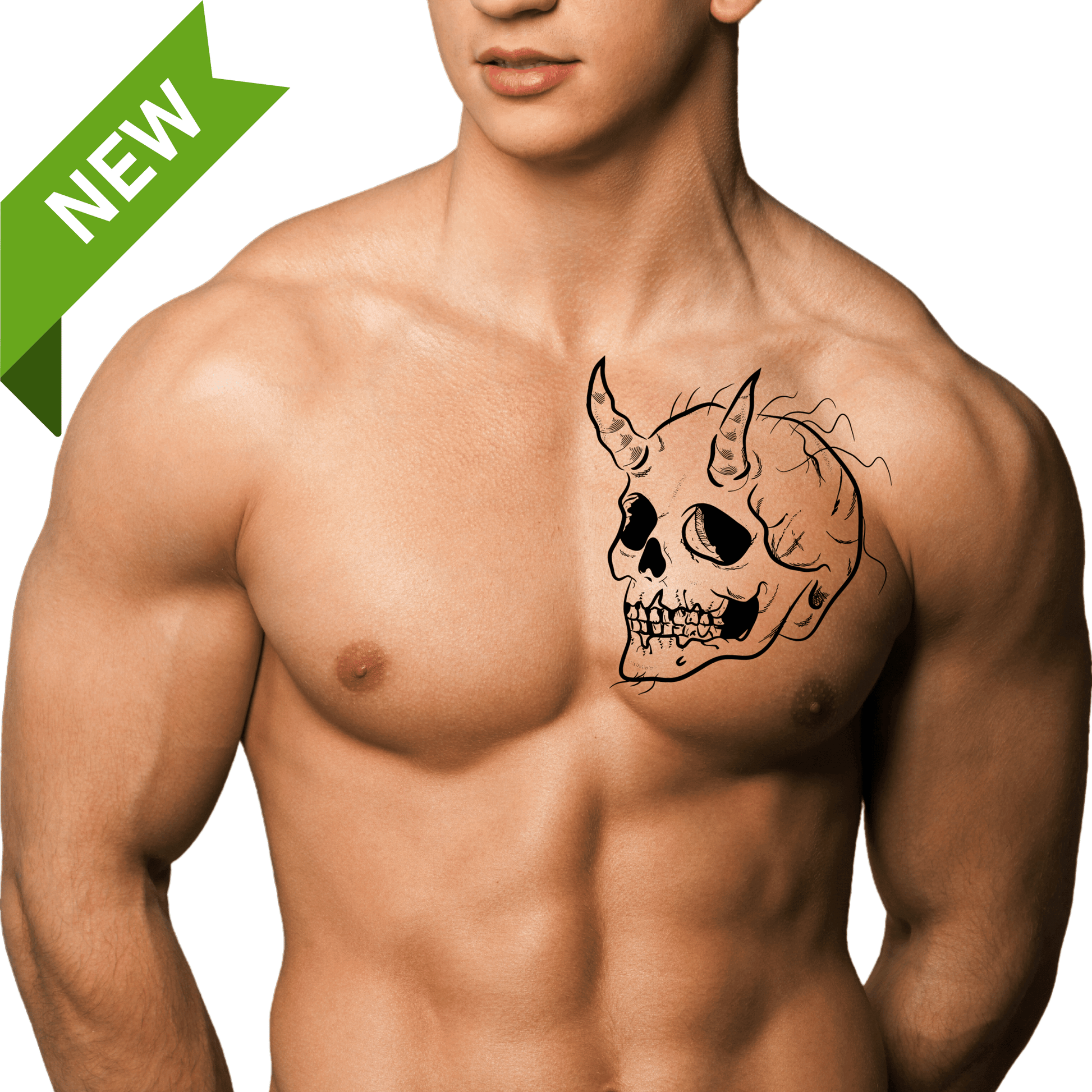 TeMaRo™ 1 X A4 Baphomet Skull Tattoo