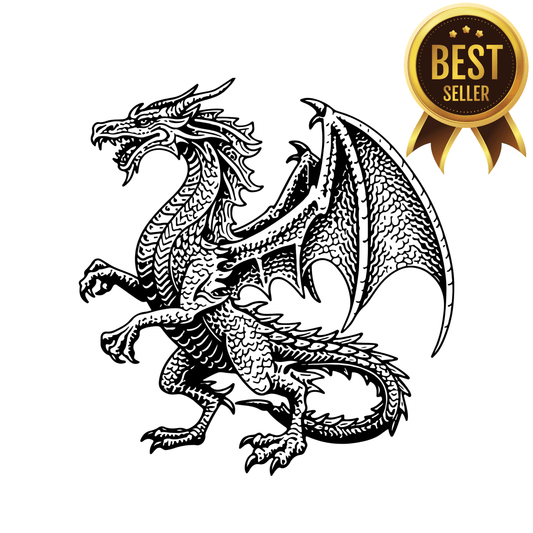 TeMaRo™ 1 X A4 Dragon Tattoo Dragon Design