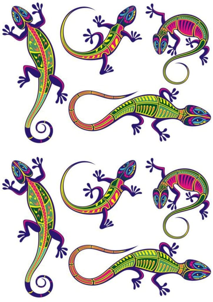 TeMaRo™ 12 Small Lizards Arm Tattoos for Women - Lizards Sheet