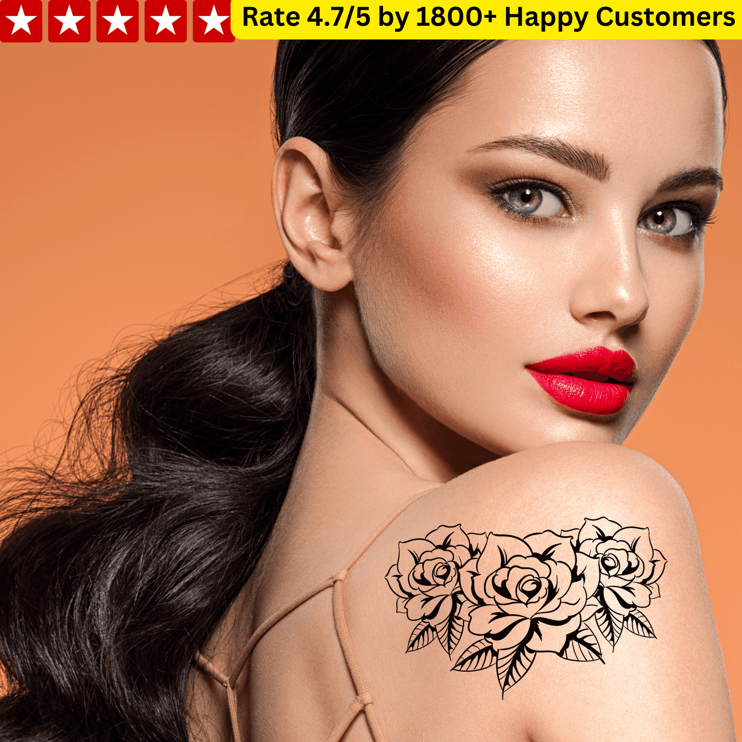 TeMaRo 2 X A5 Tattoos Tattoo Stickers Roses