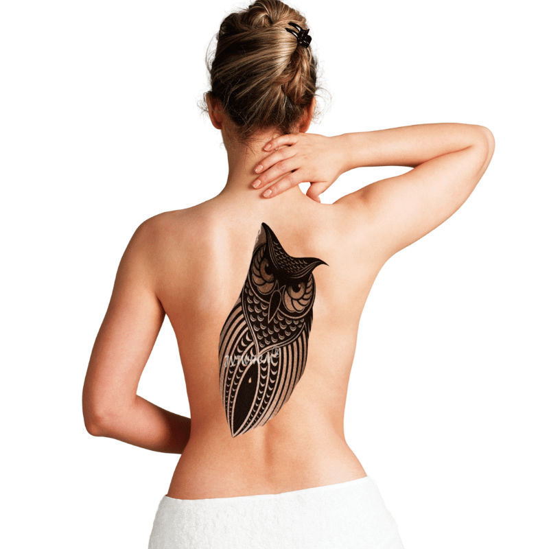 TeMaRo 21cm X 15cm (Not an A4 size) Tattoo Sticker Bird - Effortless Owl Design