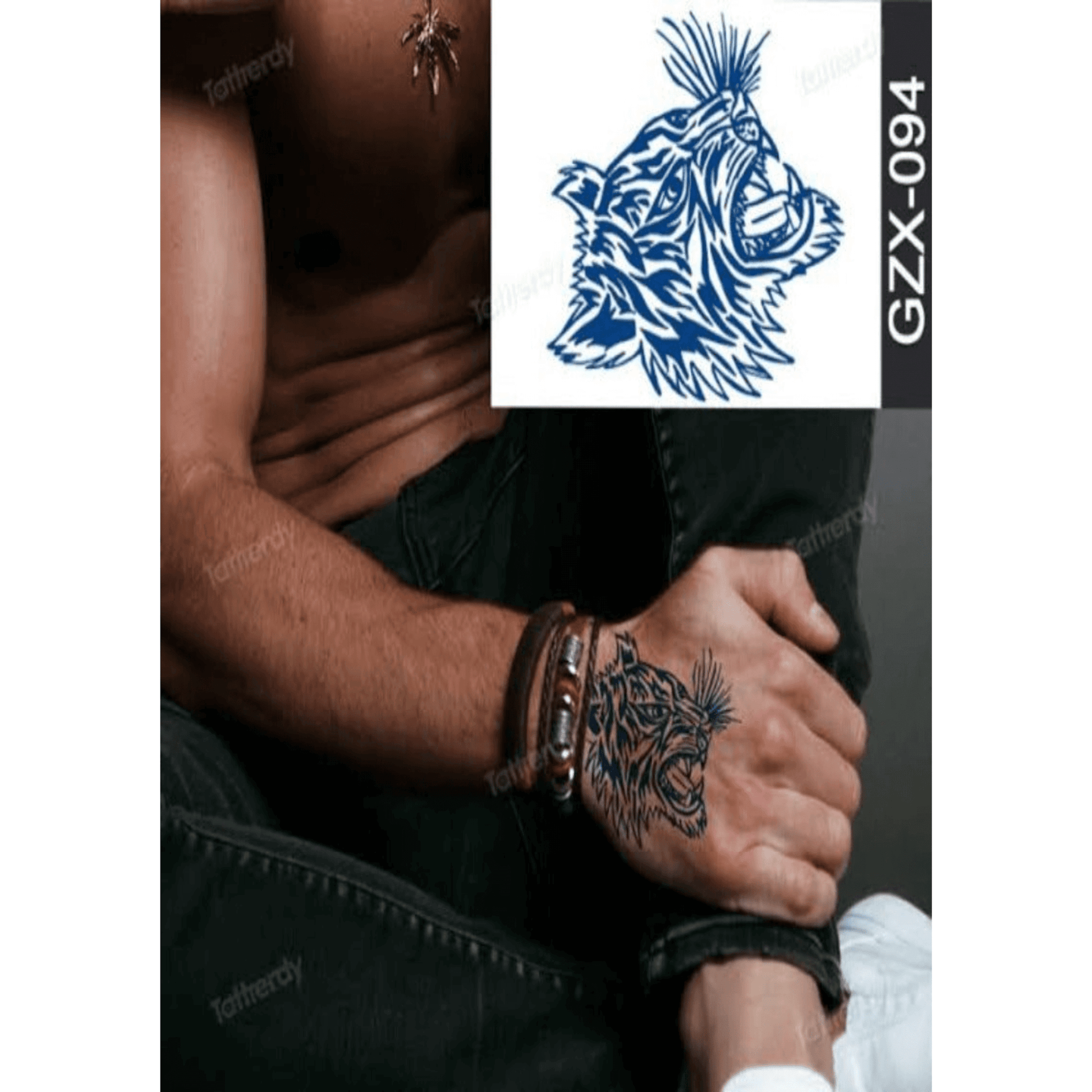 TeMaRo 21cm X 15cm Temporary Tattoos for Men