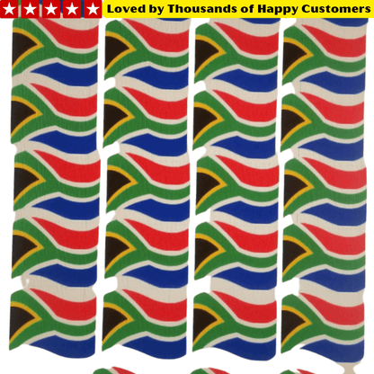 TeMaRo™ 4.01cm X 3.28cm 20 South African Flags