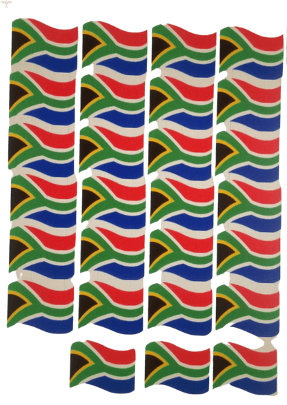 TeMaRo™ 4.01cm X 3.28cm 27 X South African Flag Tattoos