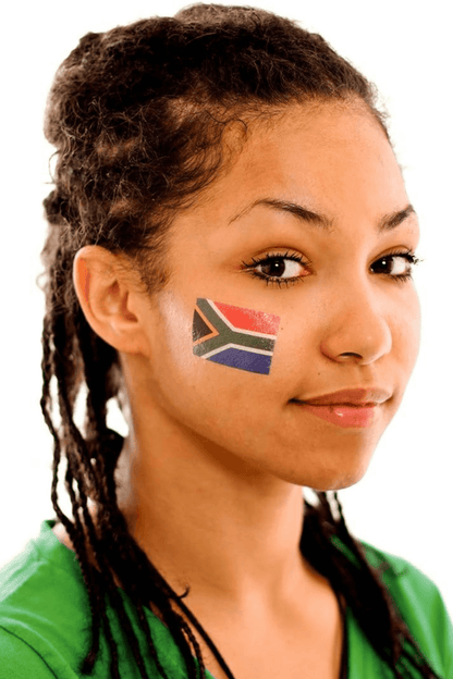 TeMaRo™ 4.01cm X 3.28cm 27 X South African Flag Tattoos