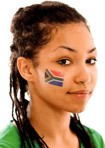 TeMaRo™ 4.01cm X 3.28cm 27 X South African Flag Tattoos