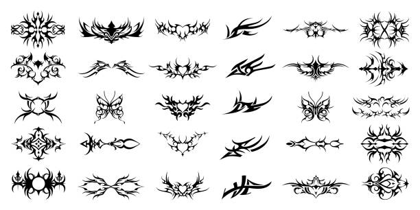 TeMaRo™ 5 cm Tattoo Size - Tribal Tattoo Sheet