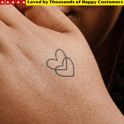 TeMaRo™ 9 Hearts on A4 Page Temporary Tattoo Printing