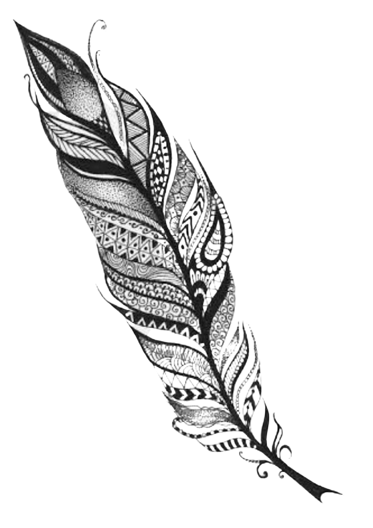 TeMaRo™ A4 - 1 Copy Fake Feather Tattoo Cover Up