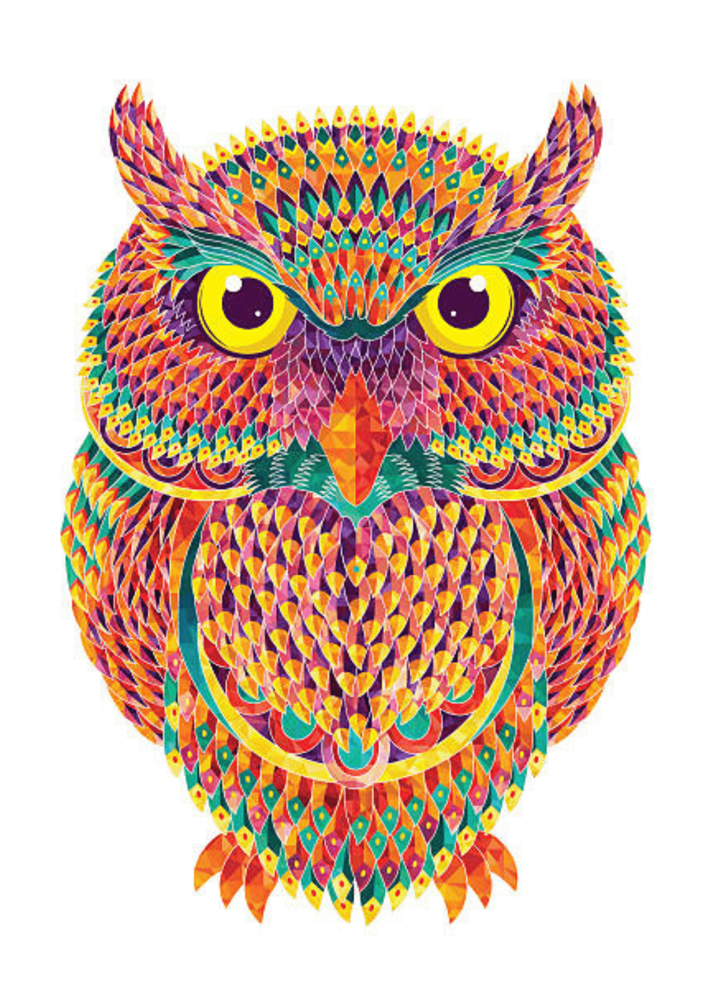 TeMaRo™ A4 - 1 Tattoo Owl Tattoo for Men