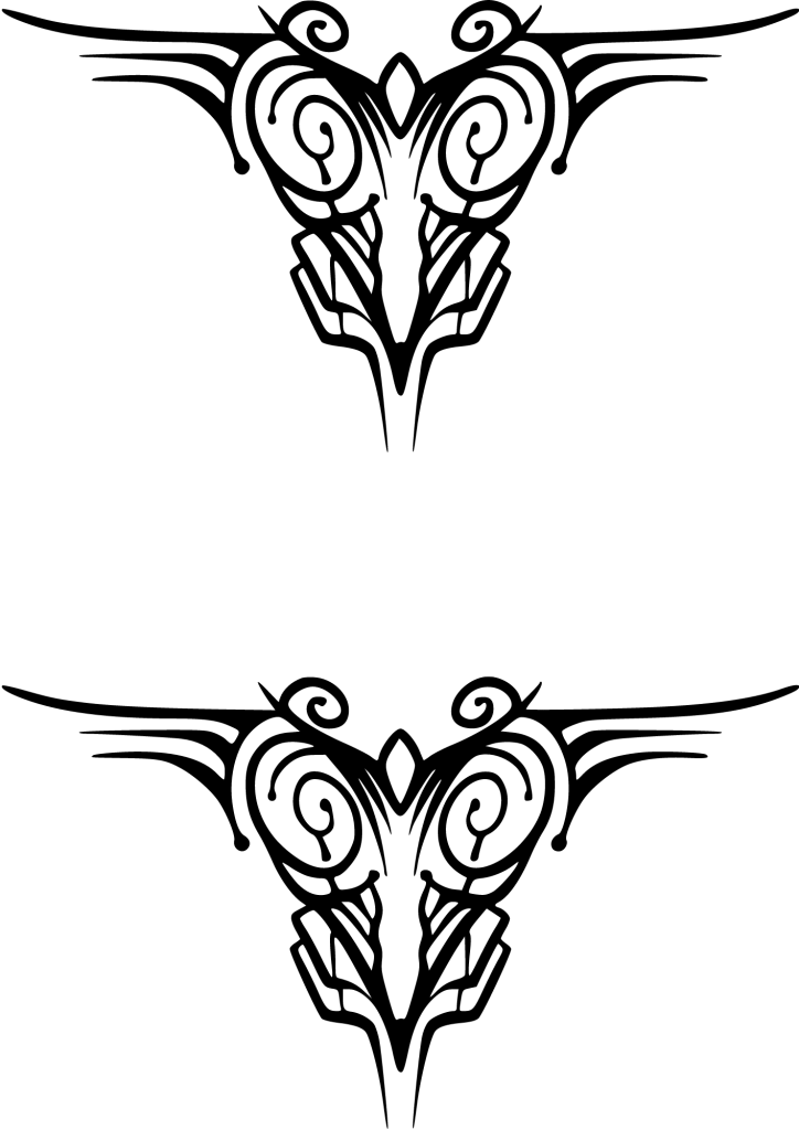 TeMaRo™ A5 - 2 copies Bat Tribal Tattoo