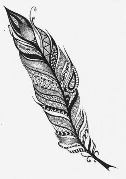 TeMaRo™ A5 - 2 Copies Fake Feather Tattoo Cover Up