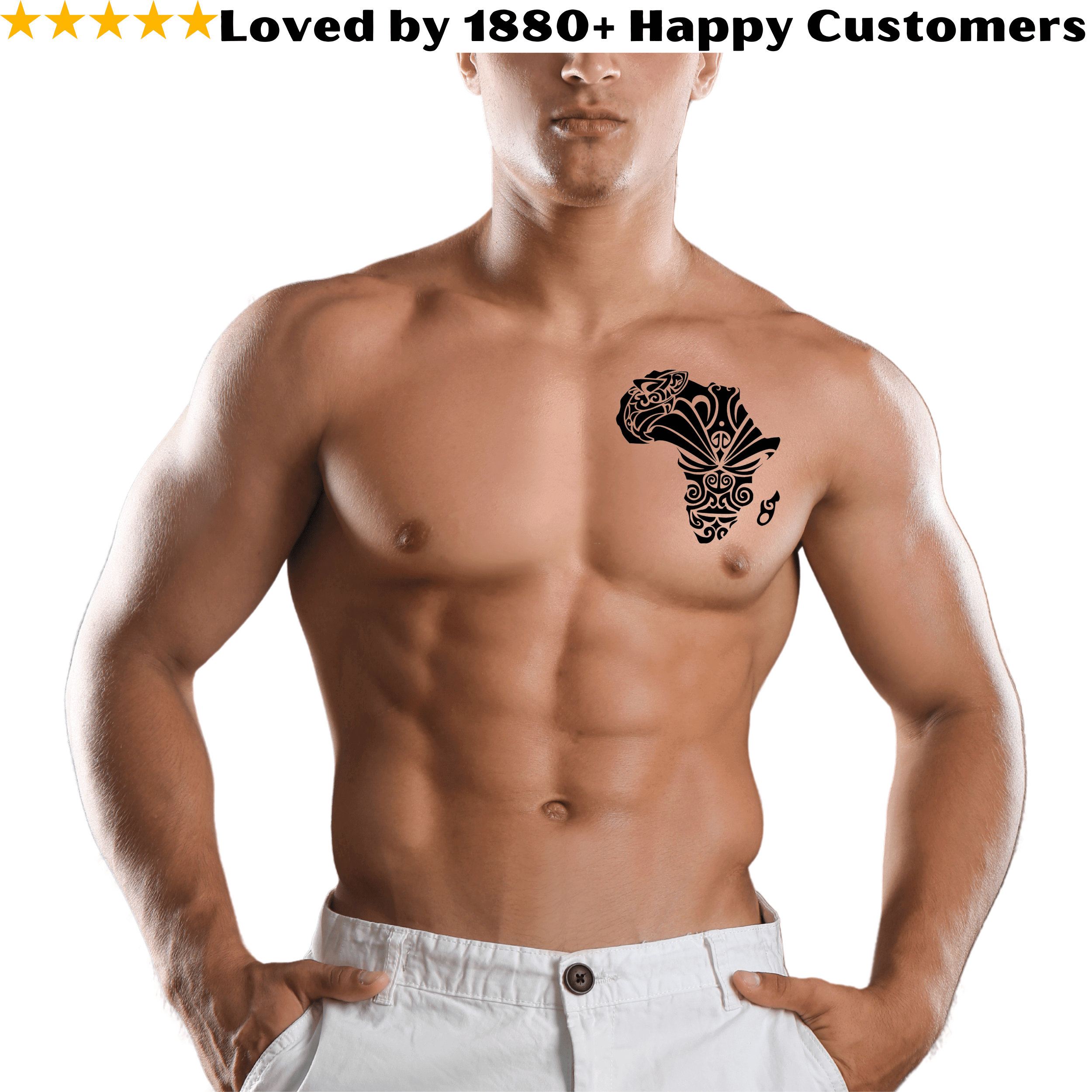 TeMaRo™ Africa Map Tattoo on Arm