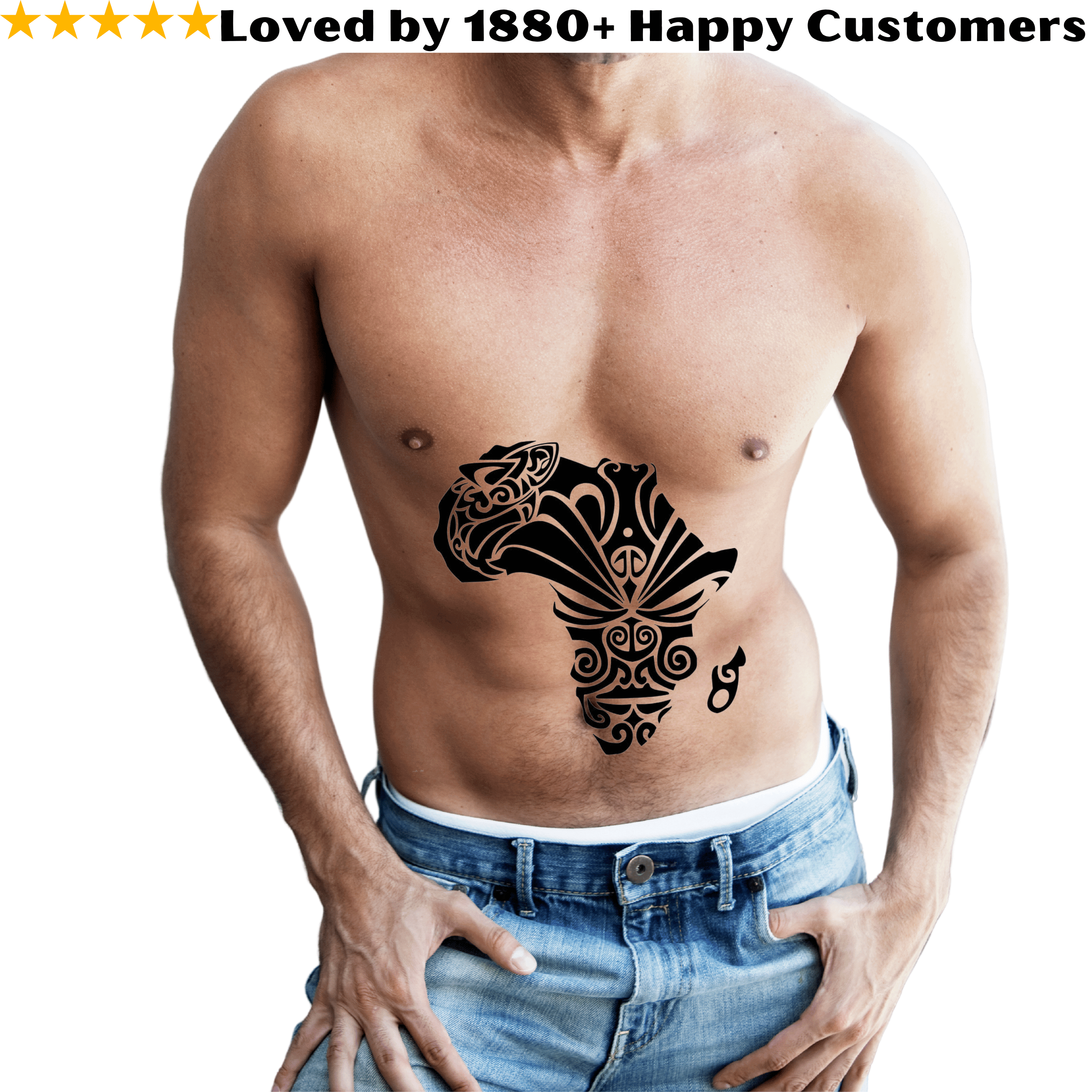 TeMaRo™ Africa Map Tattoo on Arm