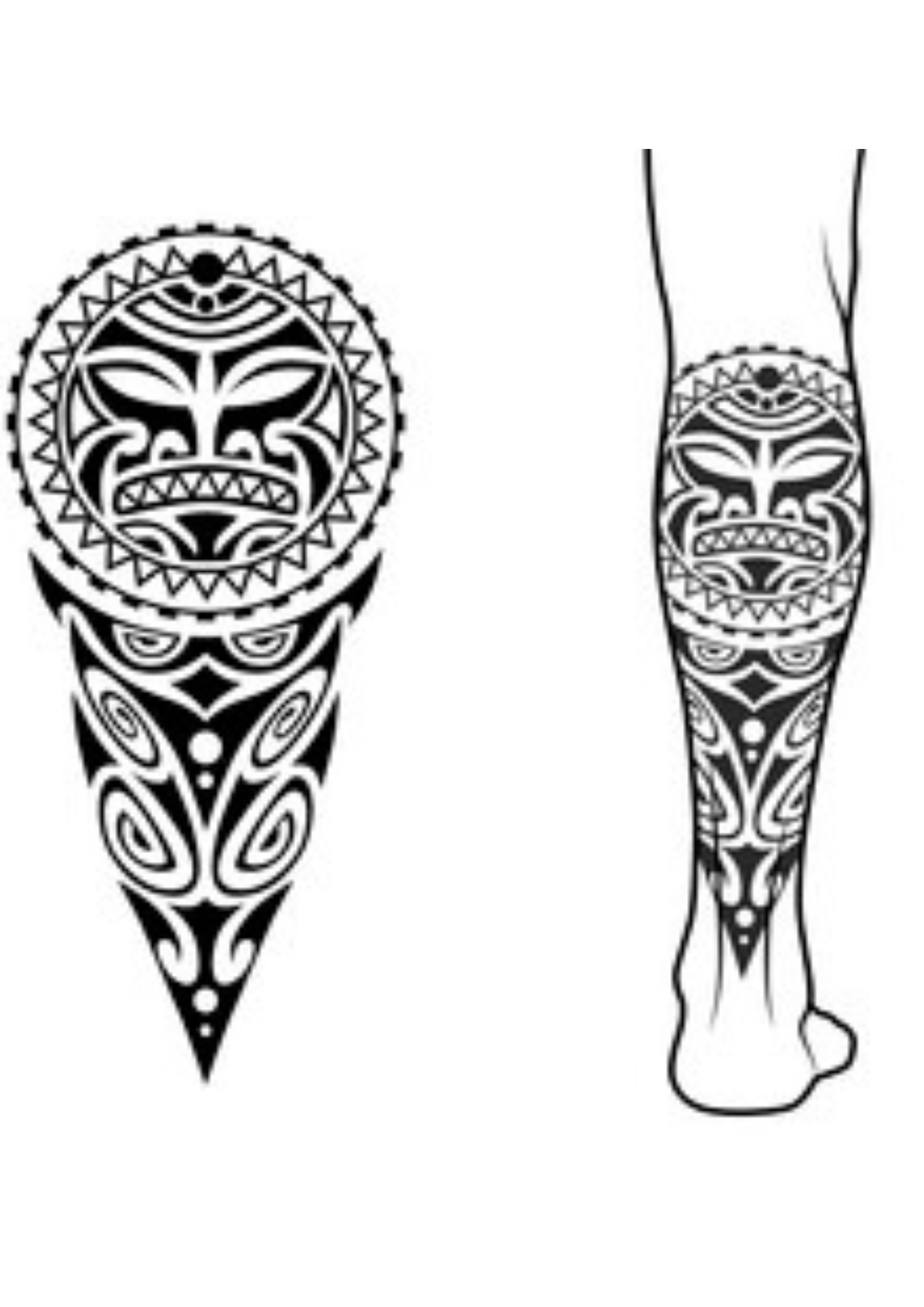 TeMaRo™ Back of Leg Tribal