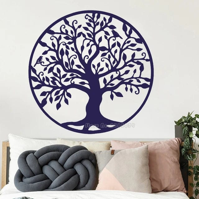 TeMaRo™ Black Vinyl Sticker Printing - Tree of Life Wall Decor (30cmX30cm)