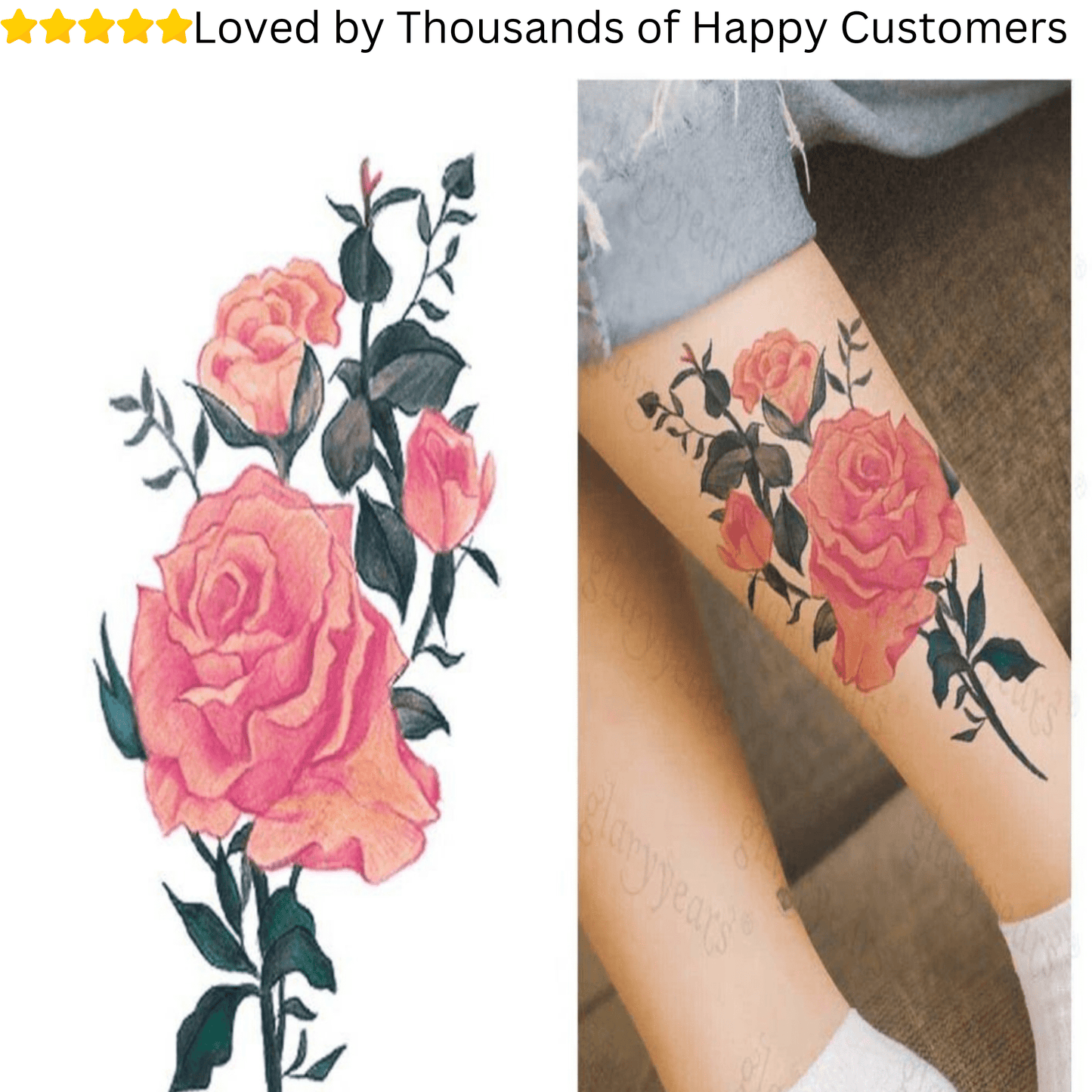 TeMaRo BLOEM 21cm X 15cm (Not an A4 size) Temporary Tattoos Bloemfontein