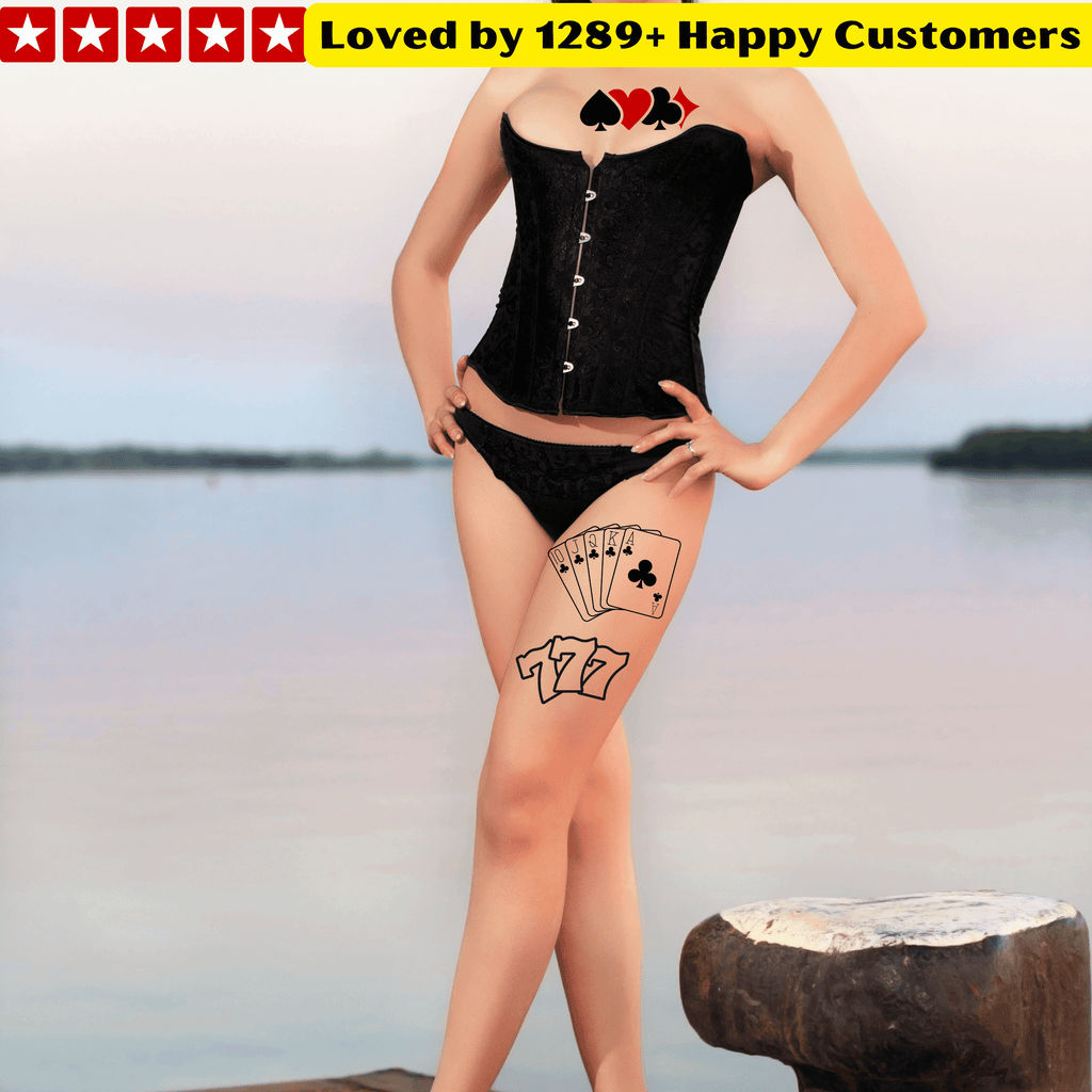 TeMaRo™ Boost Your Acting with Bold Card Tattoo Stickers!"